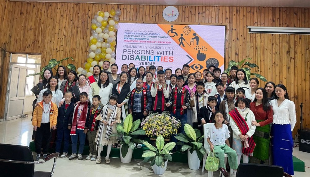 Attendees during the NBCC Persons with Disabilities Sunday service at NBCC Platinum Hall, Kohima.